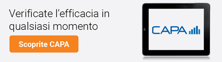 CAPA - Verificate l' efficacia in qualsiasi momento